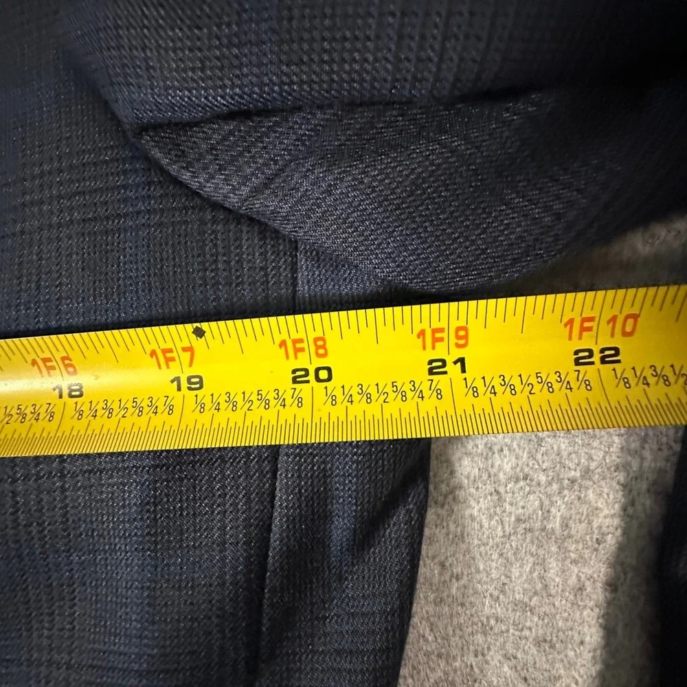Lauren Ralph Lauren Blazer Mens 40R Blue Plaid Two Button Wool Blend